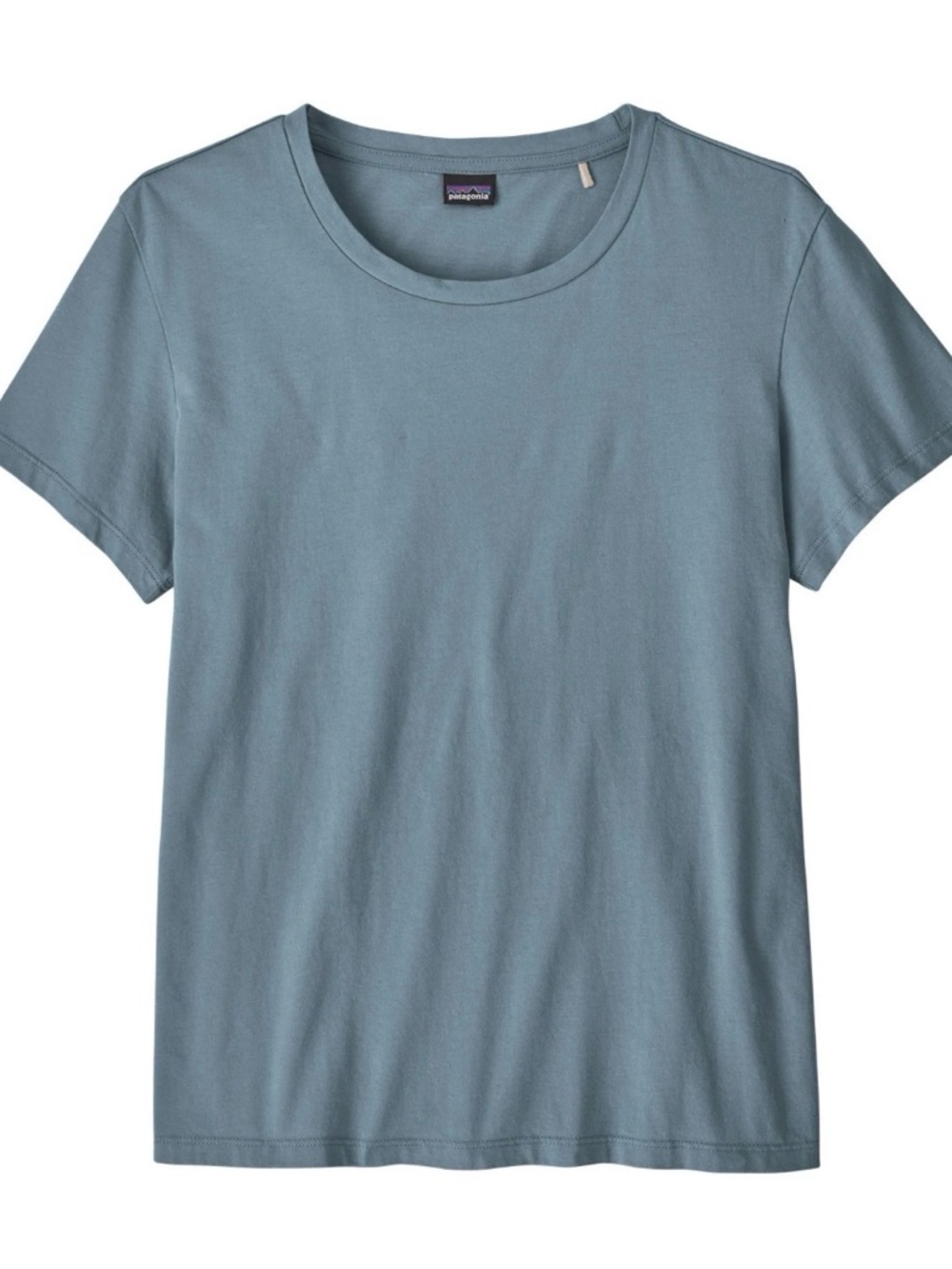 Patagonia Regenerative Organic Certified Cotton Womens Tee Barnacle Blue Medium